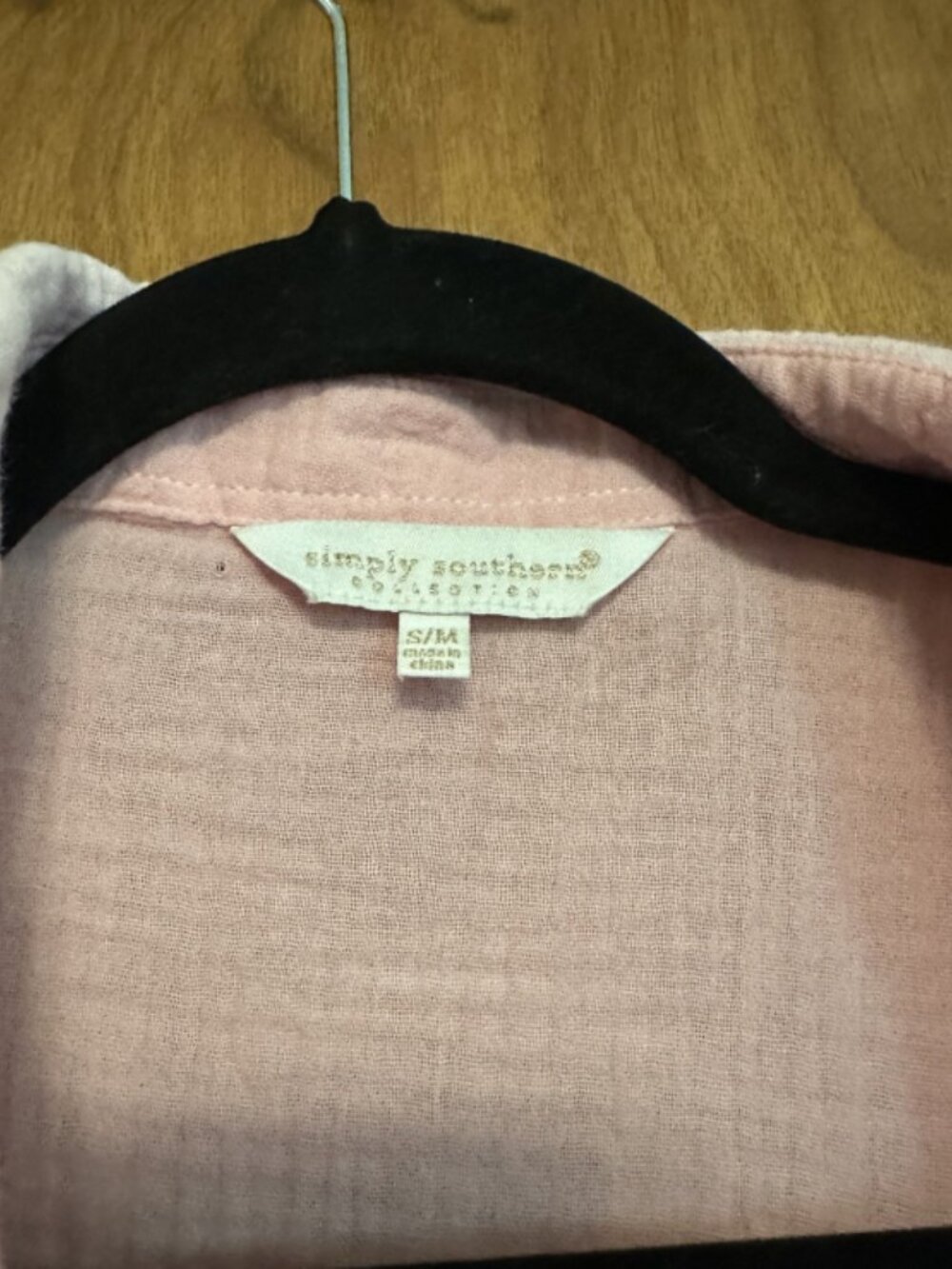 Simple Southern Pink Gauze Shirt - Picture 2 of 2